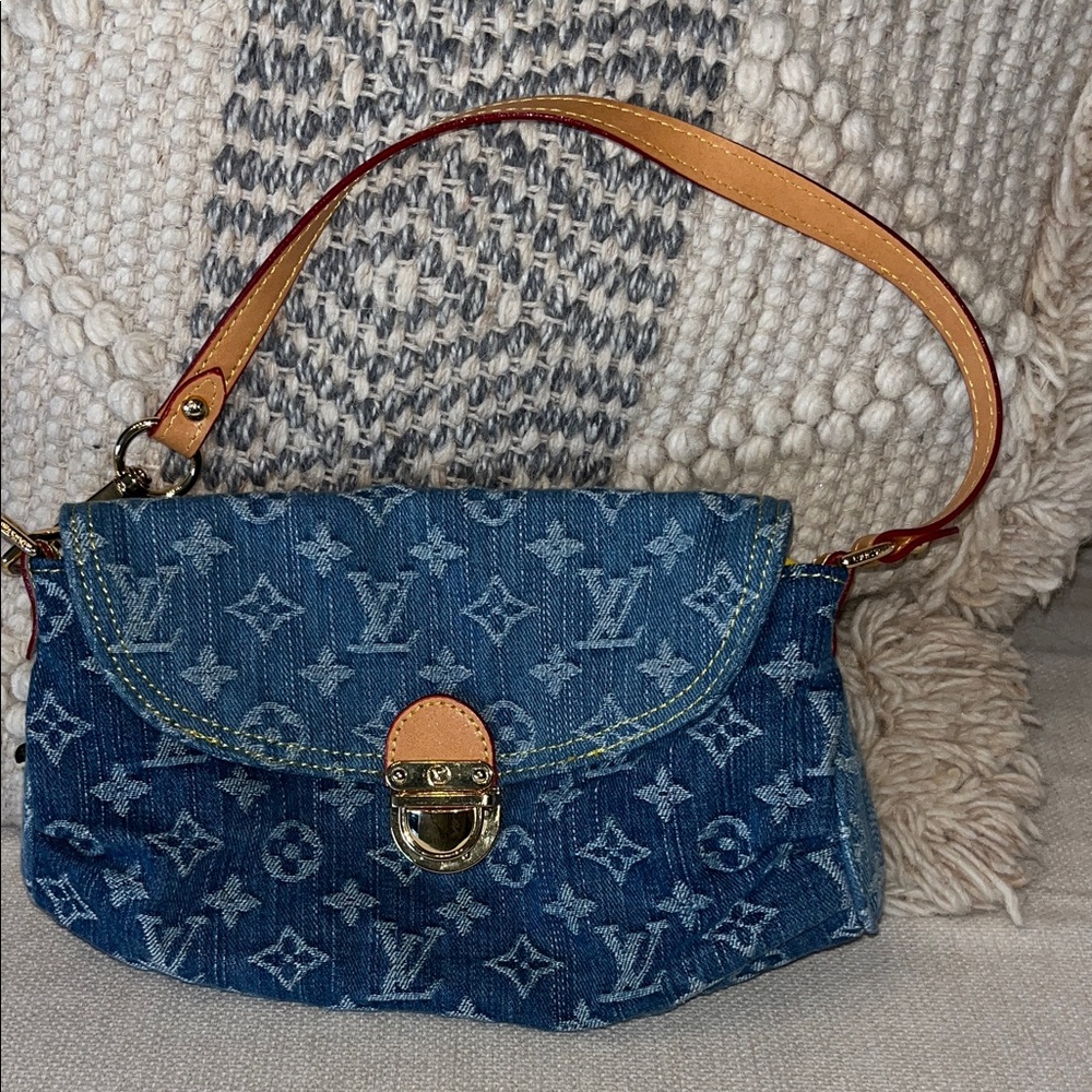 Designer Blue Denim Shoulder Bag